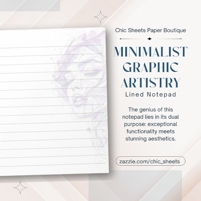 Bloco De Notas Caderno Linhado de Design de Arte Gráfico Minimali (Criador carregado)