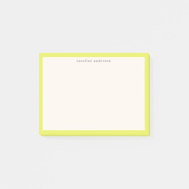 Bloco De Notas Caderno Personalizado Chartreuse de Volta às Aulas (Frente)