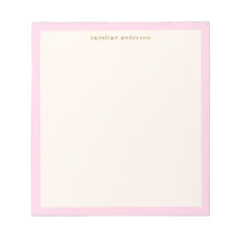 Caderno Personalizado com Borda Rosa Soft Minimali