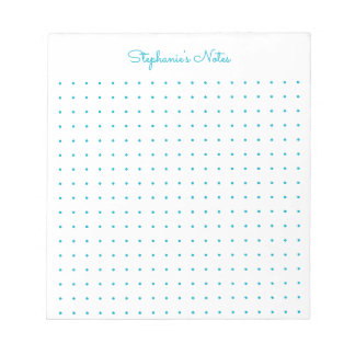 Bloco De Notas Caderno Personalizado Trendy Aqua com Grid de Pont