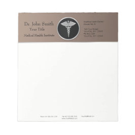 Bloco De Notas Cadubo Médico Profissional de Prata - Notepad