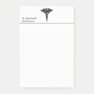 Bloco De Notas Cadubo Médico Simples Profissional Branco Preto