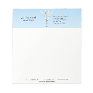 Bloco De Notas Caduceus Toothbrush White Dental Mirror