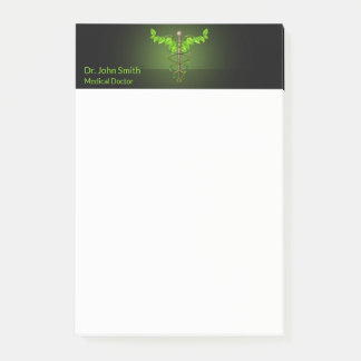 Bloco De Notas Caduco Médico Holístico Alternativo Folha Verde