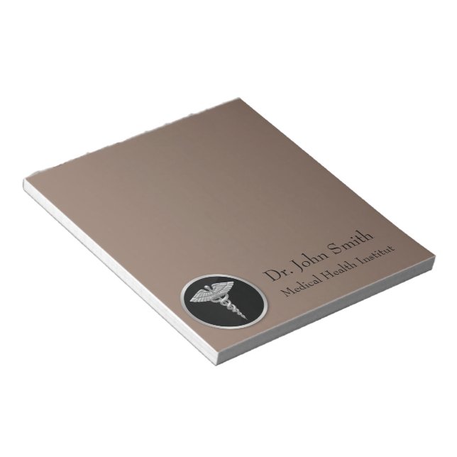 Bloco De Notas Caduco Médico Silver - Notepad (Inclinado)