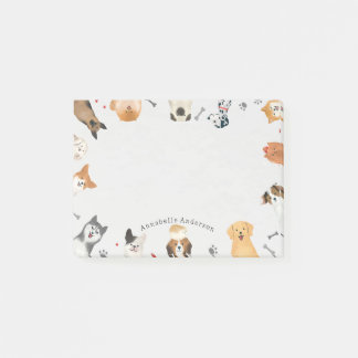 Bloco De Notas Cães em volta das Fronteiras Notas de Posto