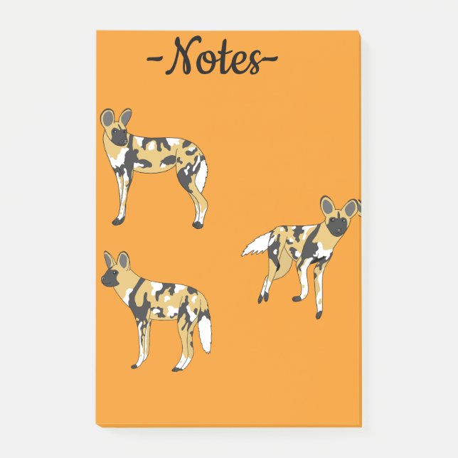 Bloco De Notas Cães Selvagens Africanos (Frente)