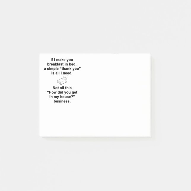 Bloco De Notas Café da manhã na cama (Frente)