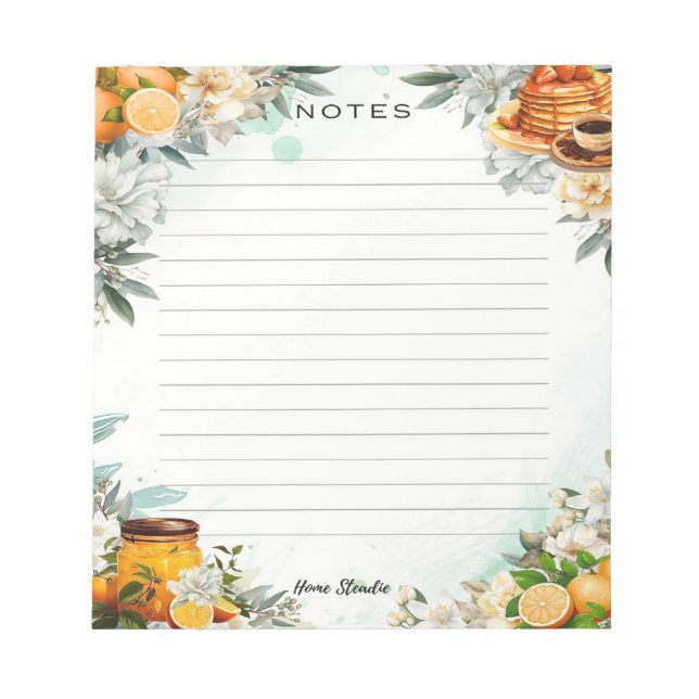 Bloco De Notas Café da manhã no Bed Notepad (Frente)