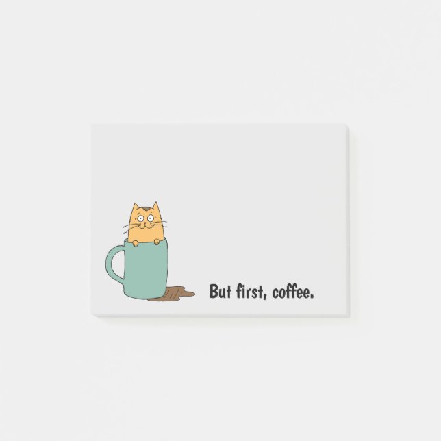Bloco De Notas Café de Gato Cortado (Frente)