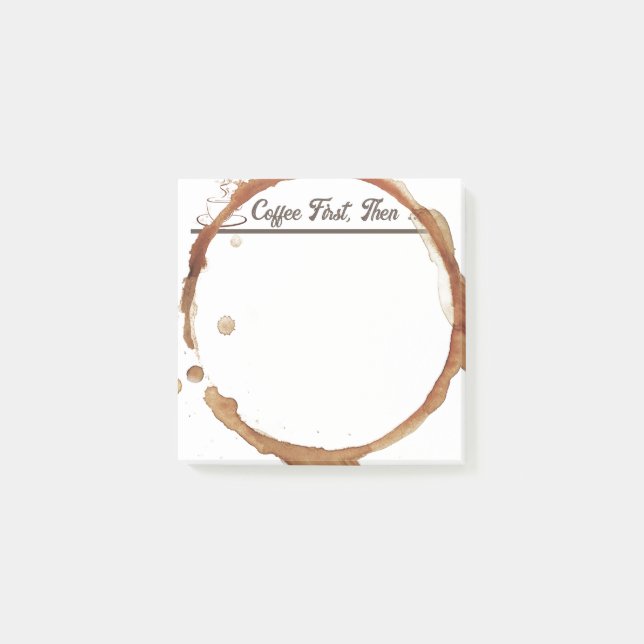 Bloco De Notas Café Engraçado Primeiro (Frente)