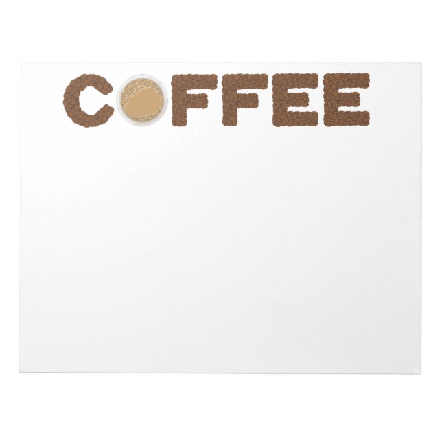 Bloco De Notas Café feito de café, feijão e bebida (Frente)