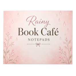 Bloco de Notas Café & Livros Chuvosos