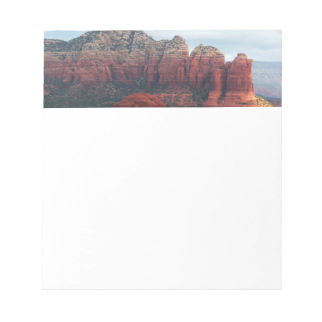 Bloco De Notas Café Pot Rock Nublado em Sedona Arizona (Frente)