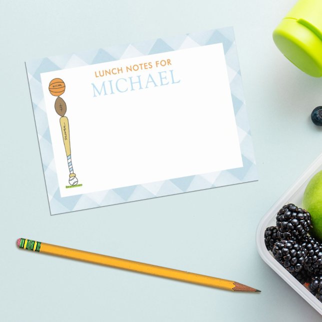 Bloco De Notas Caixa de Lanche Personalizada Bolas Esportivas Xad (Criador carregado)