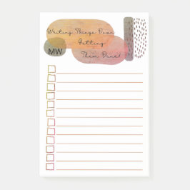 Bloco De Notas Caixa de Portas Abstrato do do Forma Monograma par