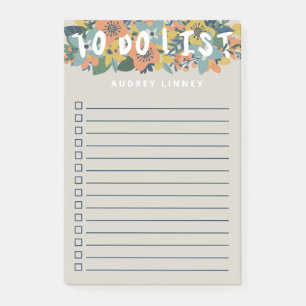 Bloco De Notas Caixa de seleção floral encantador para fazer a