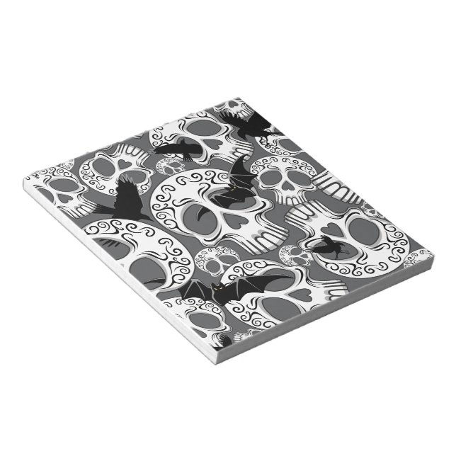 Bloco De Notas Calaveras Decorativas do Halloween (Inclinado)