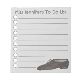 Bloco De Notas Calçado Jazz Personalizado - Lista de Dança a Faze