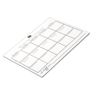 Bloco De Notas Calendário de Autocuidado