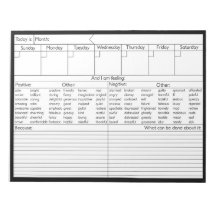 Calendário de Emoção Semanal - Personalizar