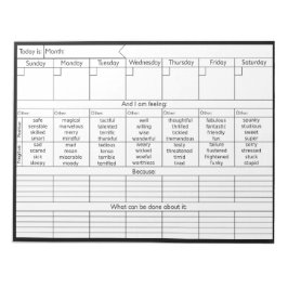 Bloco De Notas Calendário de Emoção Semanal V2 - Personalizar