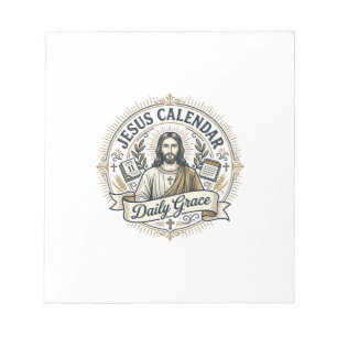 Bloco De Notas Calendário de Jesus Graça Diária Calendário de Jes