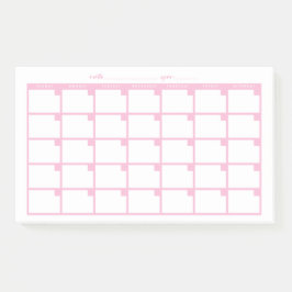 Bloco De Notas Calendário de Notas Digitais Não Atualizado - Rosa