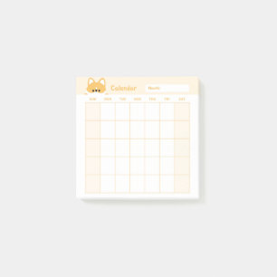 Bloco De Notas Calendário do Planejador Mensal Simples Minimalist