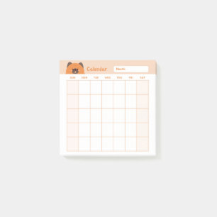 Bloco De Notas Calendário do Planejador Mensal Simples Minimalist