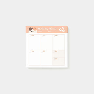 Bloco De Notas Calendário do Planejador Semanal Simples Minimalis