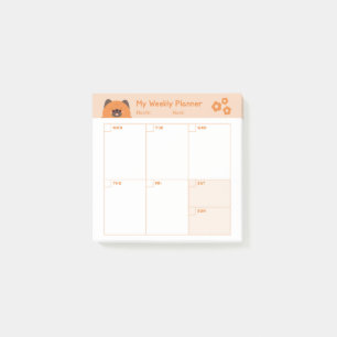 Bloco De Notas Calendário do Planejador Semanal Simples Minimalis