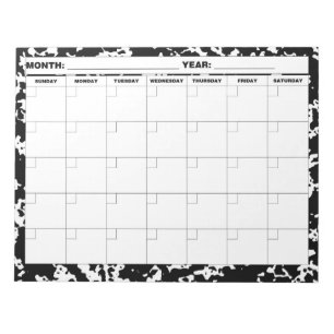 Bloco De Notas Calendário em Branco de Composição