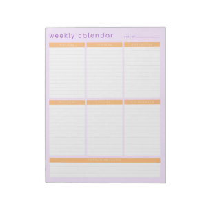 Bloco De Notas Calendário mensal