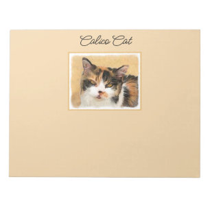 Bloco De Notas Calico Cat Painting - Gato Original Bonito