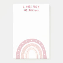 Caligrafia do arco-íris rosa pastel personalizada