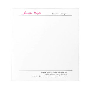 Bloco De Notas Caligrafia elegante simples profissional minimalis
