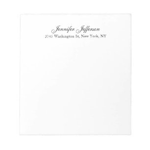 Bloco De Notas Caligrafia Moderna Elegante Simples Profissional