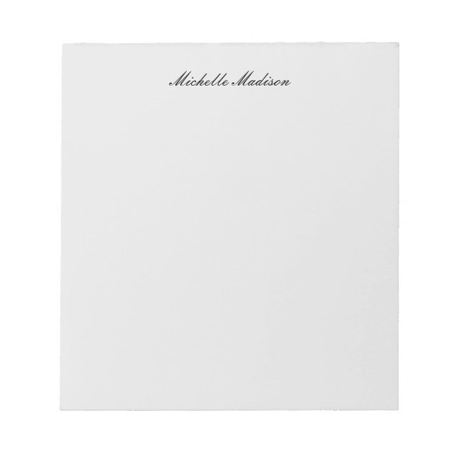 Bloco De Notas Caligrafia Moderna Minimalista Simples (Frente)