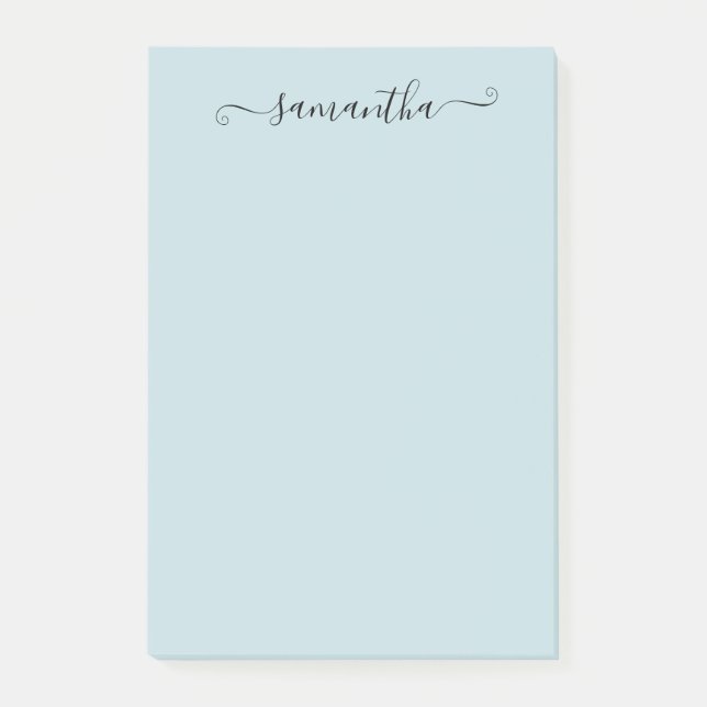 Bloco De Notas Caligrafia Nome Personalizado Manuscrito (Frente)