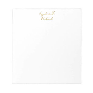 Bloco De Notas Caligrafia Profissional Colorido Dourado Elegante