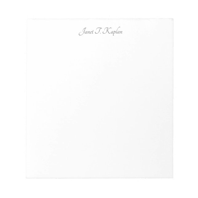 Bloco De Notas Caligrafia Profissional Elegante Simples (Frente)
