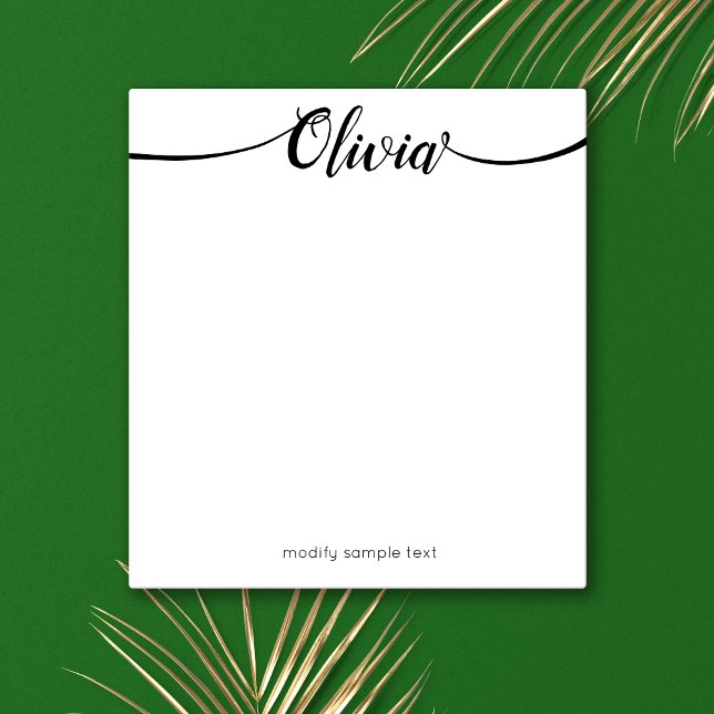 Bloco De Notas Caligrafia Simples de Script Manuscrito (Criador carregado)