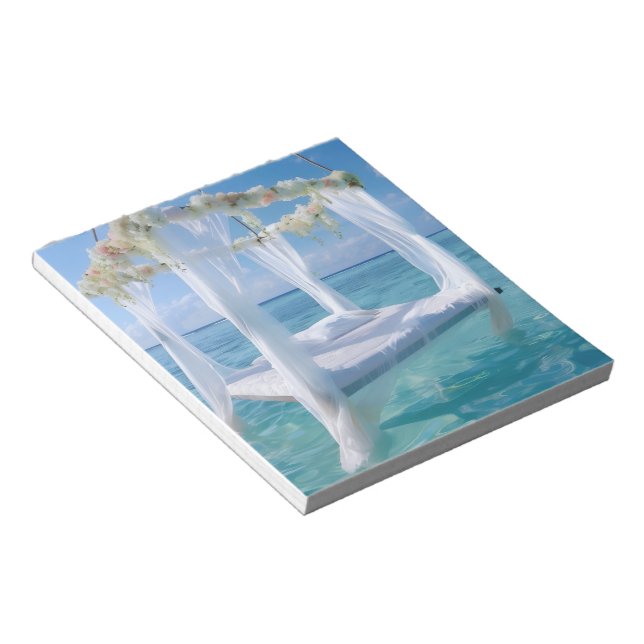 Bloco de Notas Cama com Dossel Paradisíaco Oceano  (Inclinado)