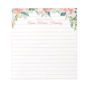 Bloco De Notas Camada Rosa Cor Floral Cor-de-rosa-rosa-claro
