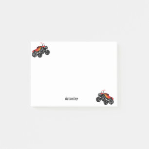 Bloco De Notas Caminhão Personalizado Monstro Vermelho Negro Bran