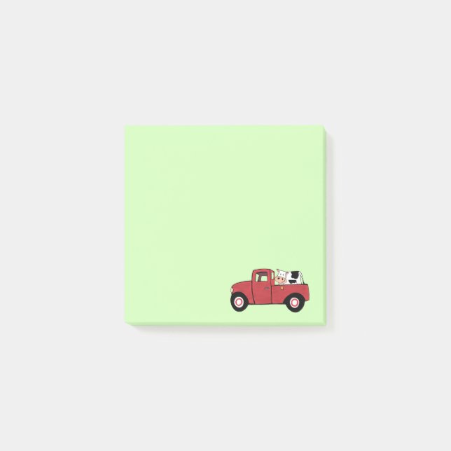 Bloco De Notas Caminhãozinho Vaca Vermelha (Frente)