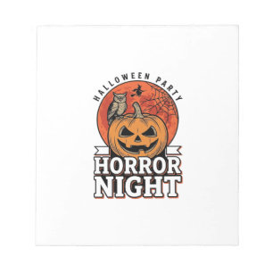 Bloco De Notas Camisa de Abóbora Vintage Halloween Horror Night D