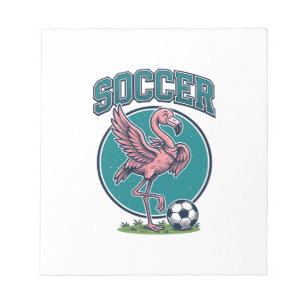Bloco De Notas Camisa Gráfica do Jogador de Futebol Flamingo Vint
