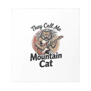 Bloco De Notas Camisa Gráfica Vintage de Gato na Montanha com Gra